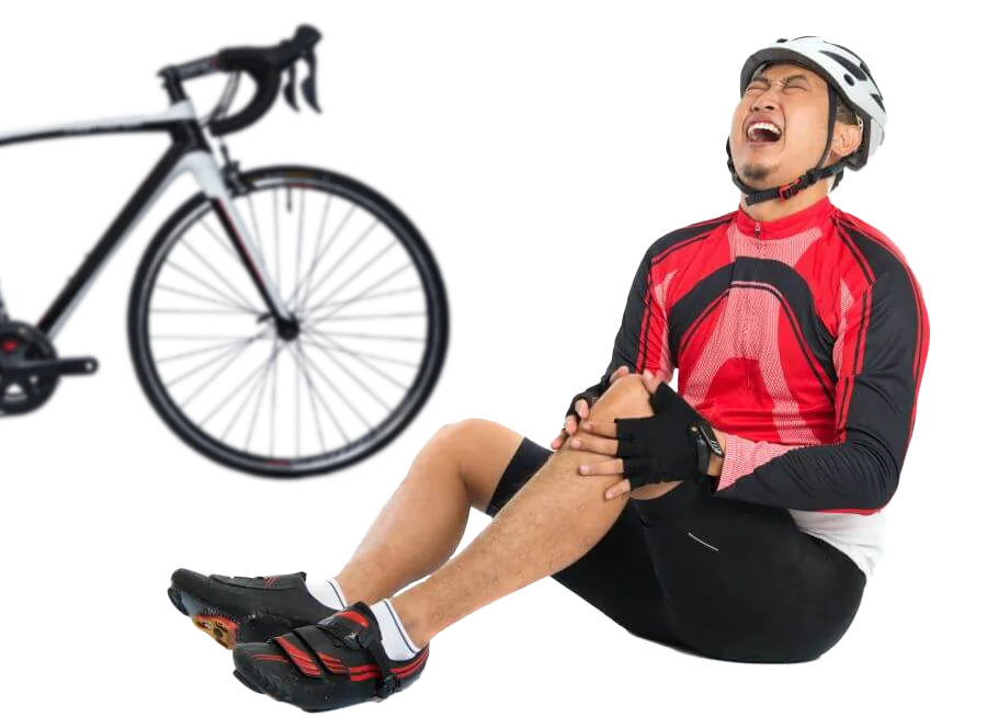 Cyclist injured in a road accident